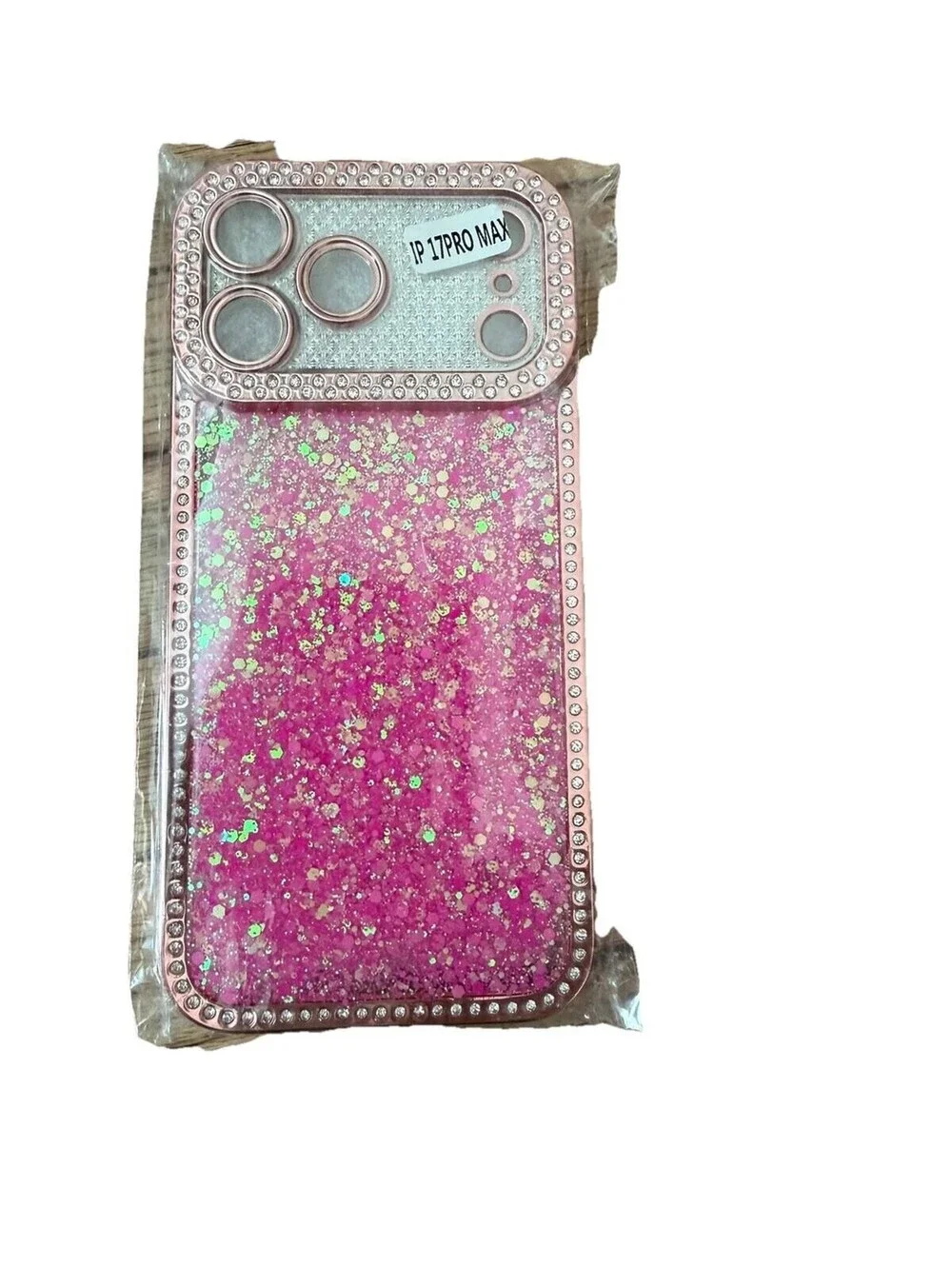 Bling Glitter  Case for iPhone 17 Pro Max Rose Gold Rhinestone Cover - NEW